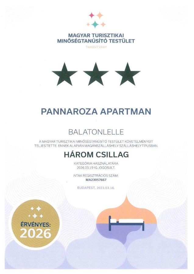 Pannaroza Apartman Balatonlelle Exterior foto